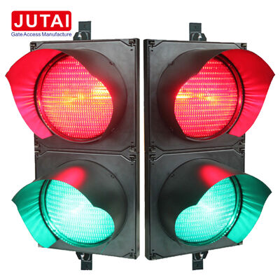 JUTAI JD112HF-C 100mm 赤と緑のLED交通信号灯 IP65 保護付き 駐車場障壁ゲートと車両アクセス制御
